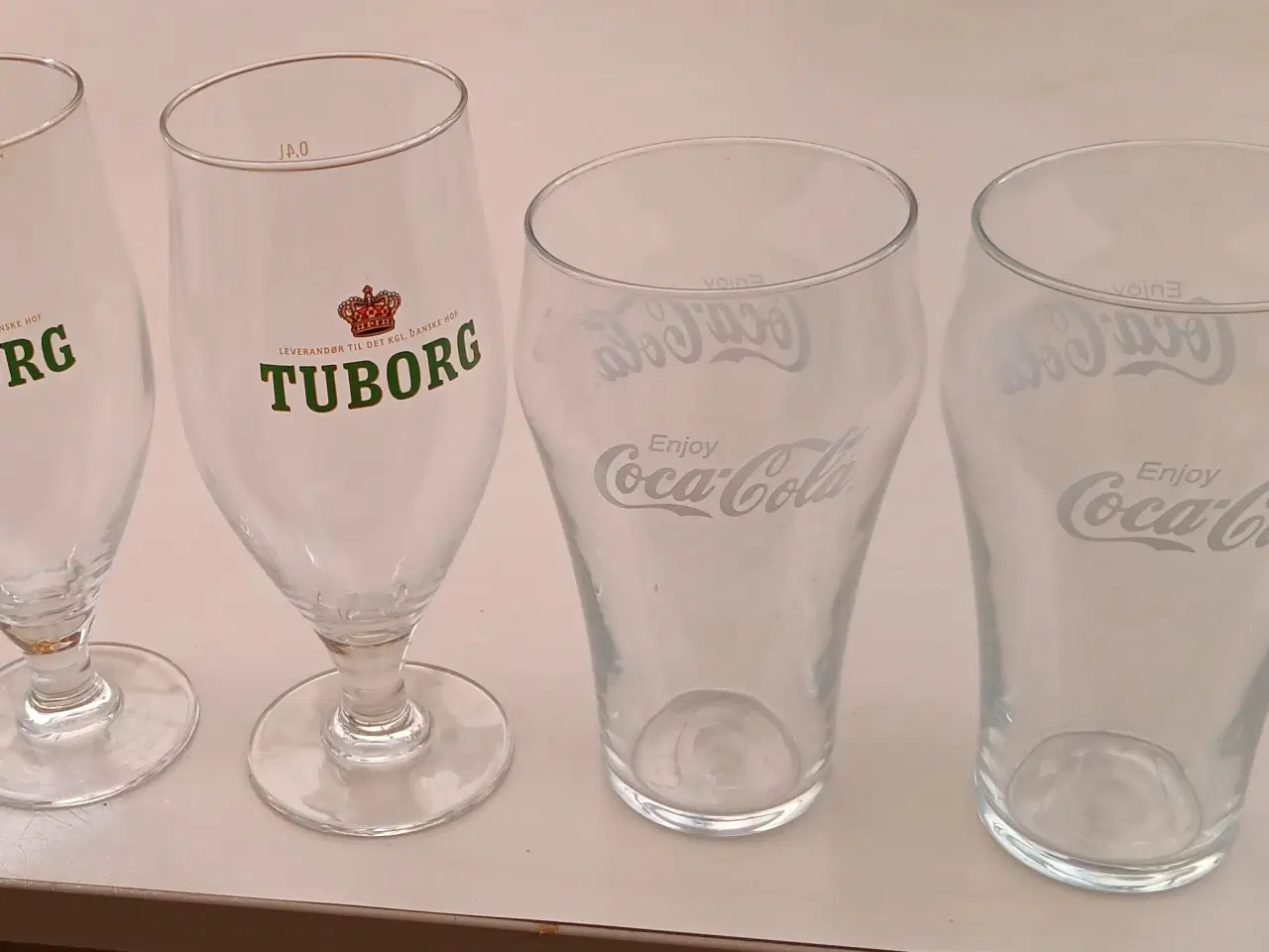 Billede 1 - Reklameglas Tuborg og Coca Cola
