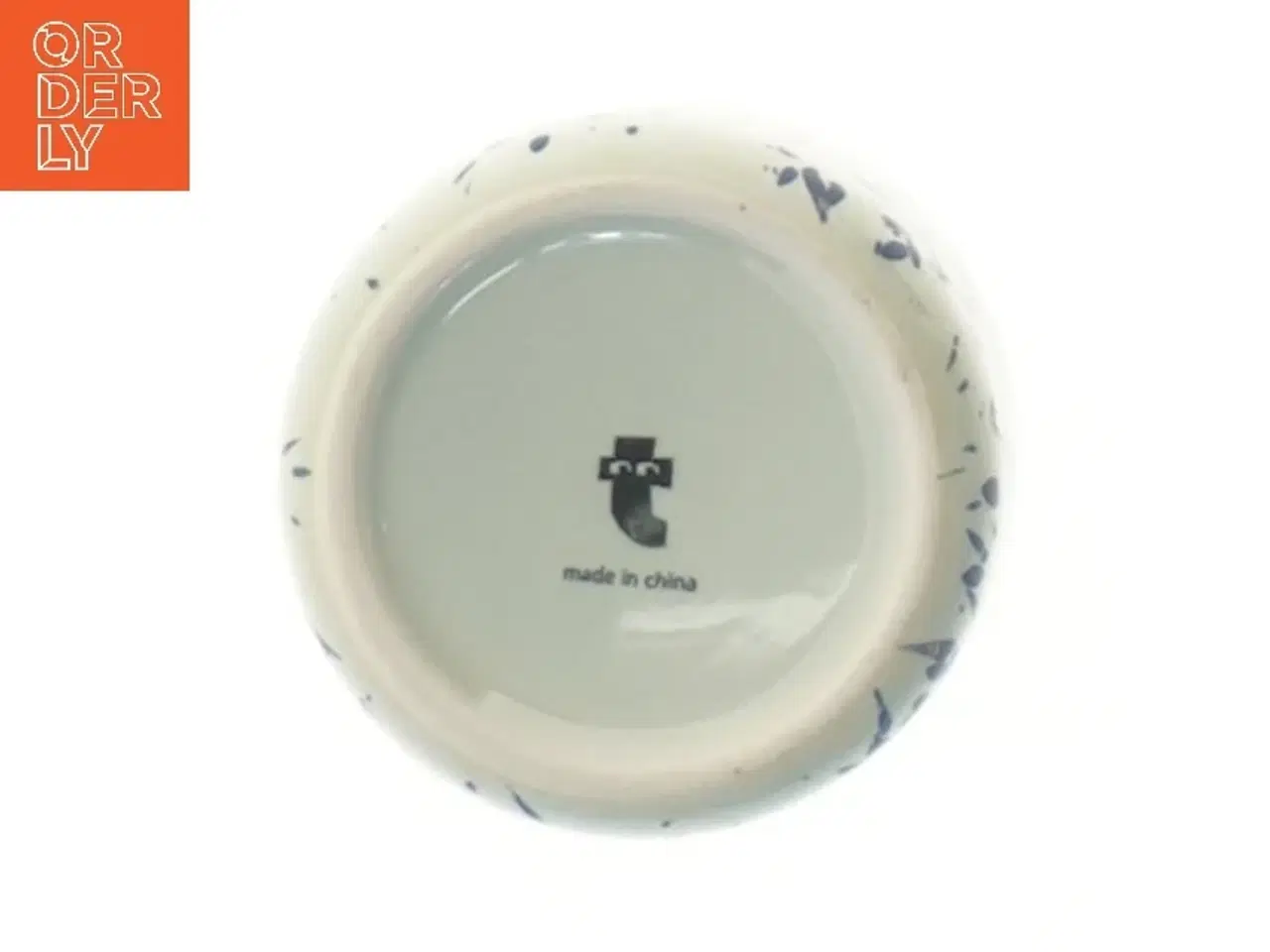 Billede 3 - Keramisk skål med blå prikker fra Tiger (str. Ø 7 cm)
