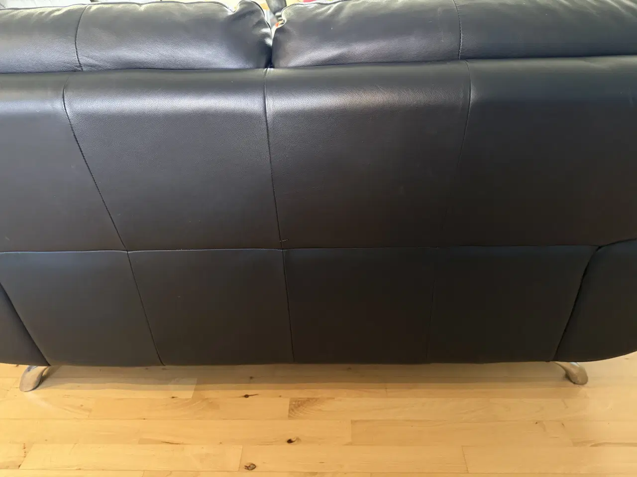 Billede 3 - Lædersofaer, sæt, sorte, i meget fin stand