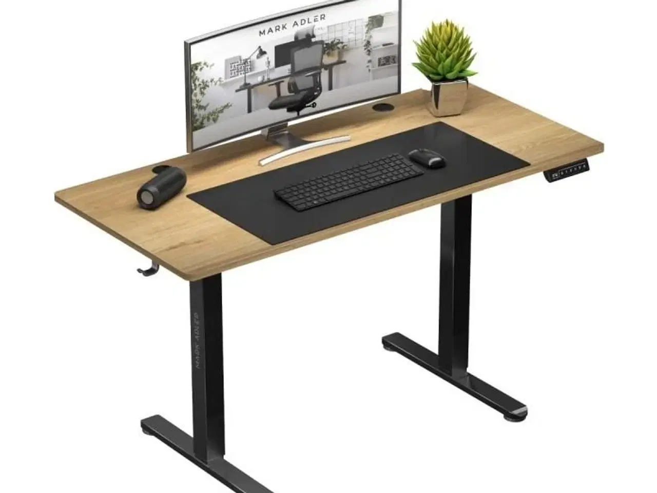 Billede 1 - Hæve/sænkebord til gaming MARK ADLER Leader 7.0 – 120 × 60 cm, sort/bronze