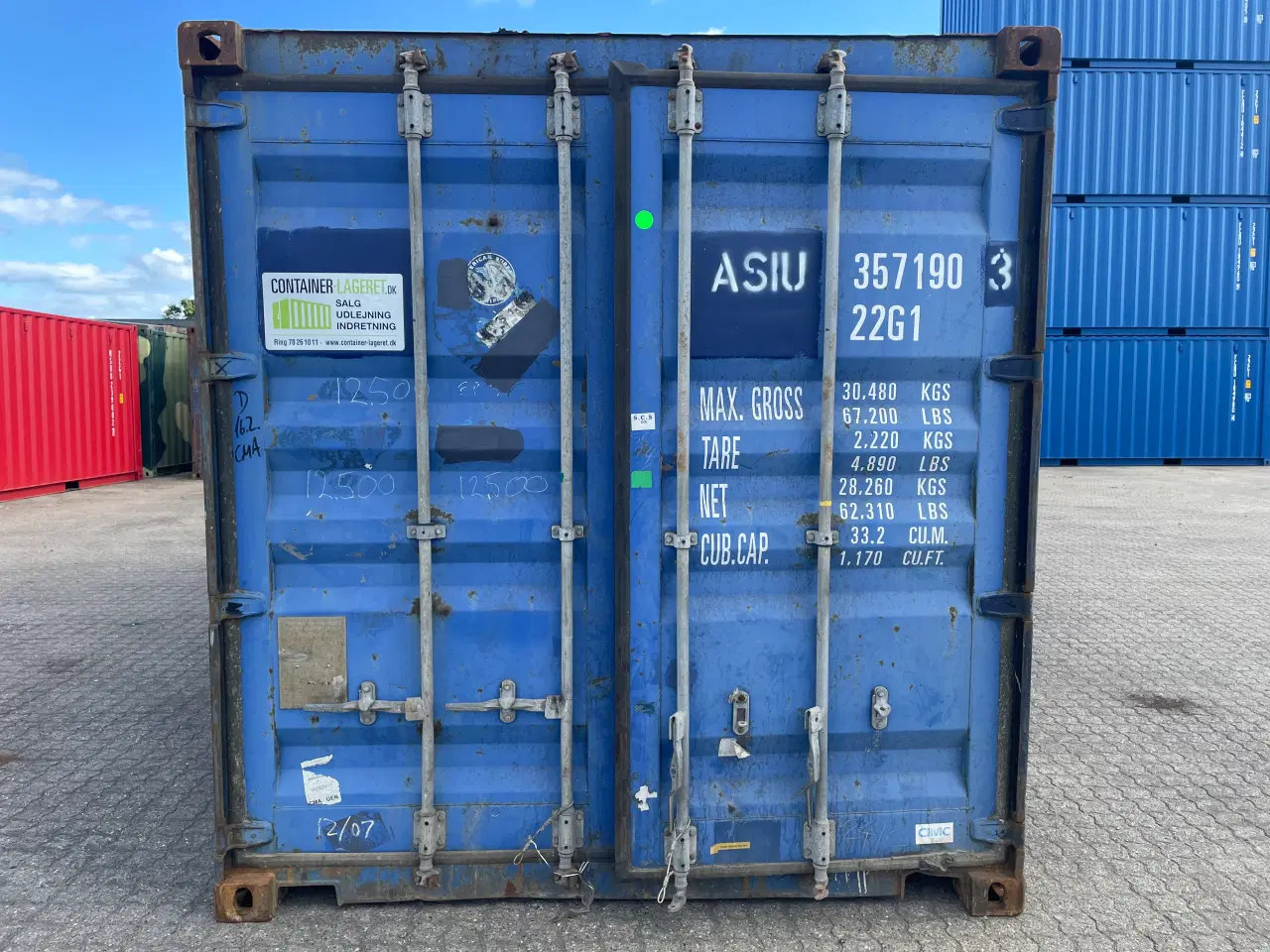 Billede 1 - 20 fods Container- ID: ASIU 357190-3