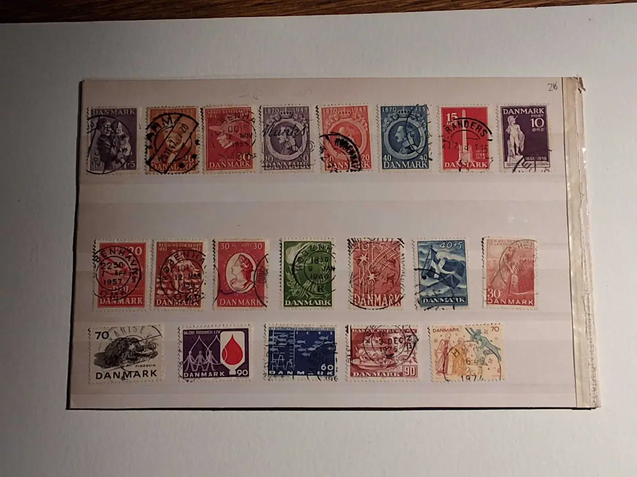 Billede 1 - Danmark, 20 frimærker, stemplet