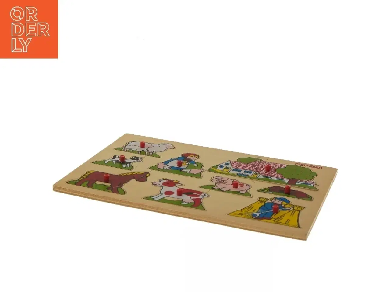 Billede 3 - Træpuslespil med gårdmotiver (str. 29,5x21 cm)