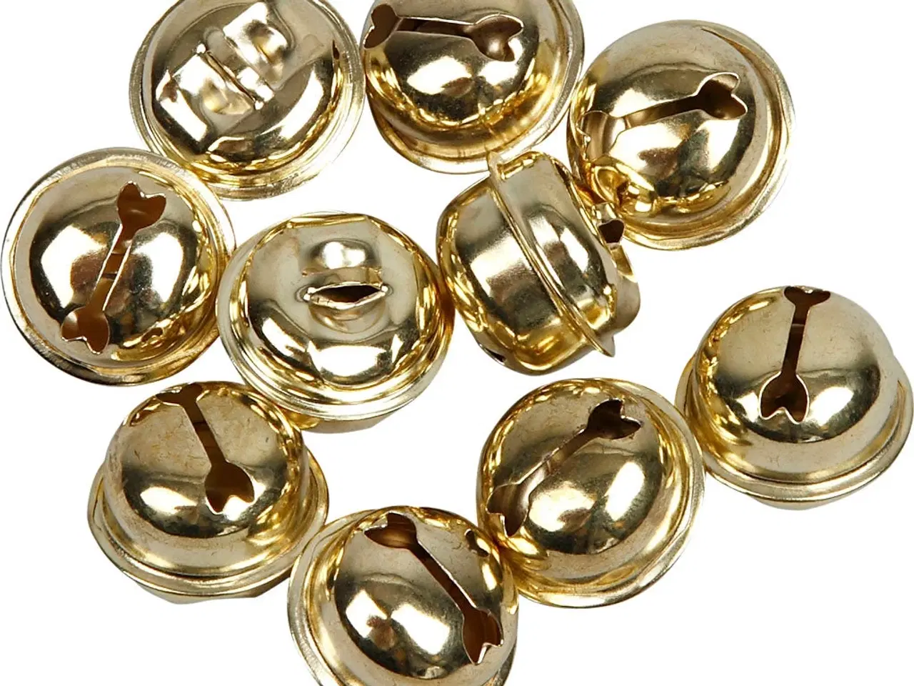 Billede 1 - Forgyldte Bjælder 13-17 mm - 12 stk. til Dekoration