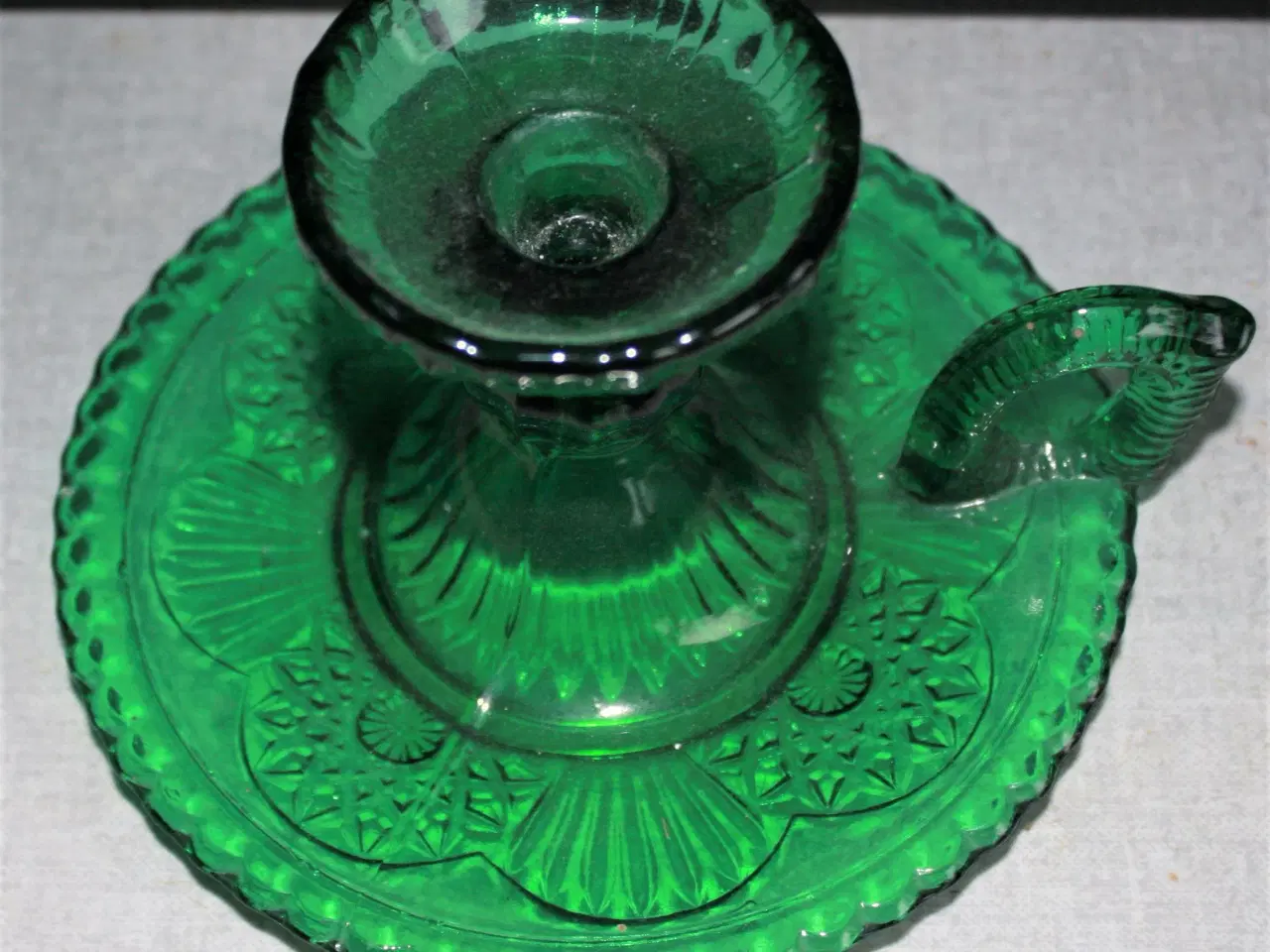 Billede 2 - Kammerstage af grønt glas