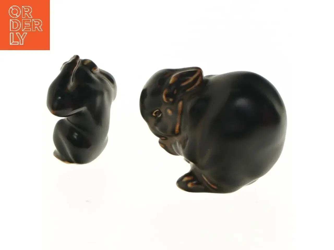 Billede 5 - Sort keramiske figurer af dyr (str. 7 og 6 cm)