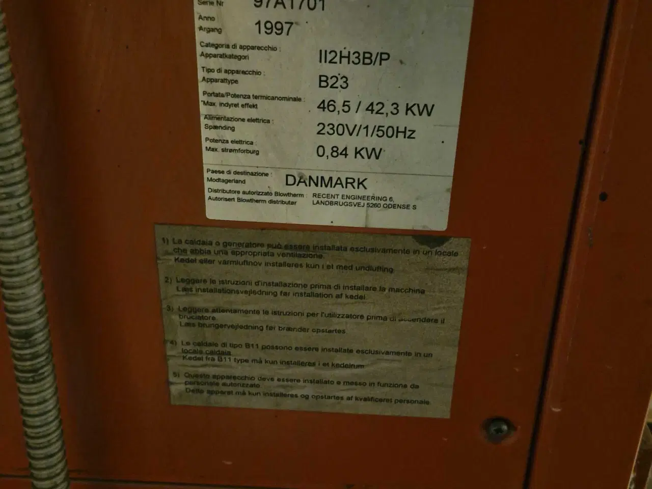 Billede 1 - Varmluft oliefyr