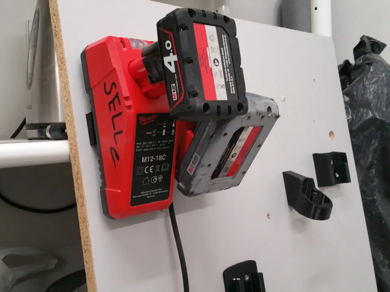 Billede 3 - Milwaukee 18v/12v holdere og beslag - 3d print