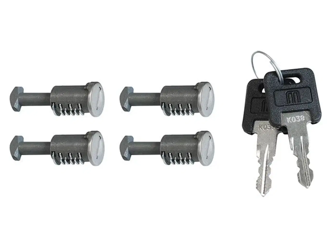 Billede 1 - Menabo Låsecylindre 4 stk. inkl. 2 nøgler