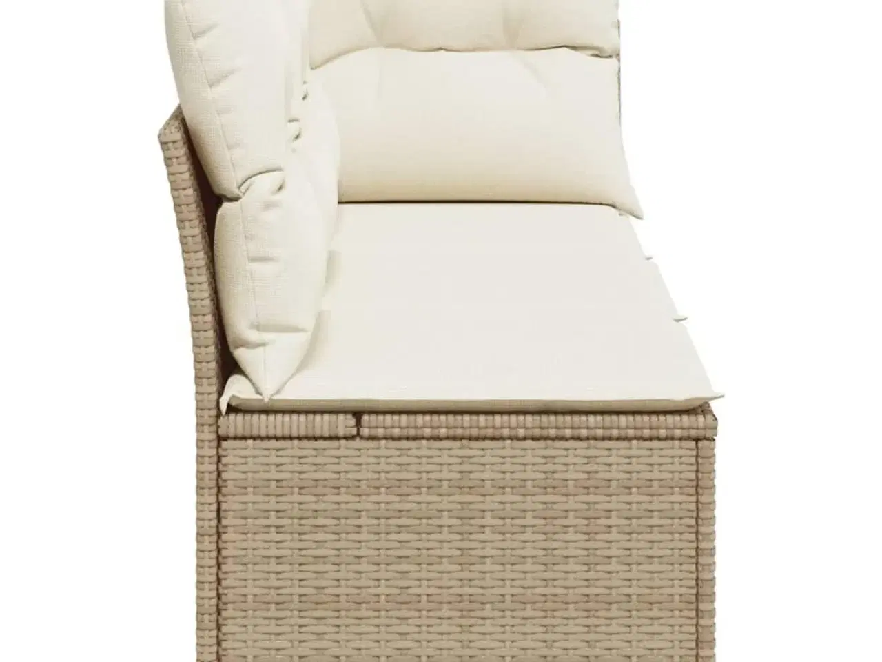 Billede 5 - 3-personers havesofa med hynder polyrattan beige