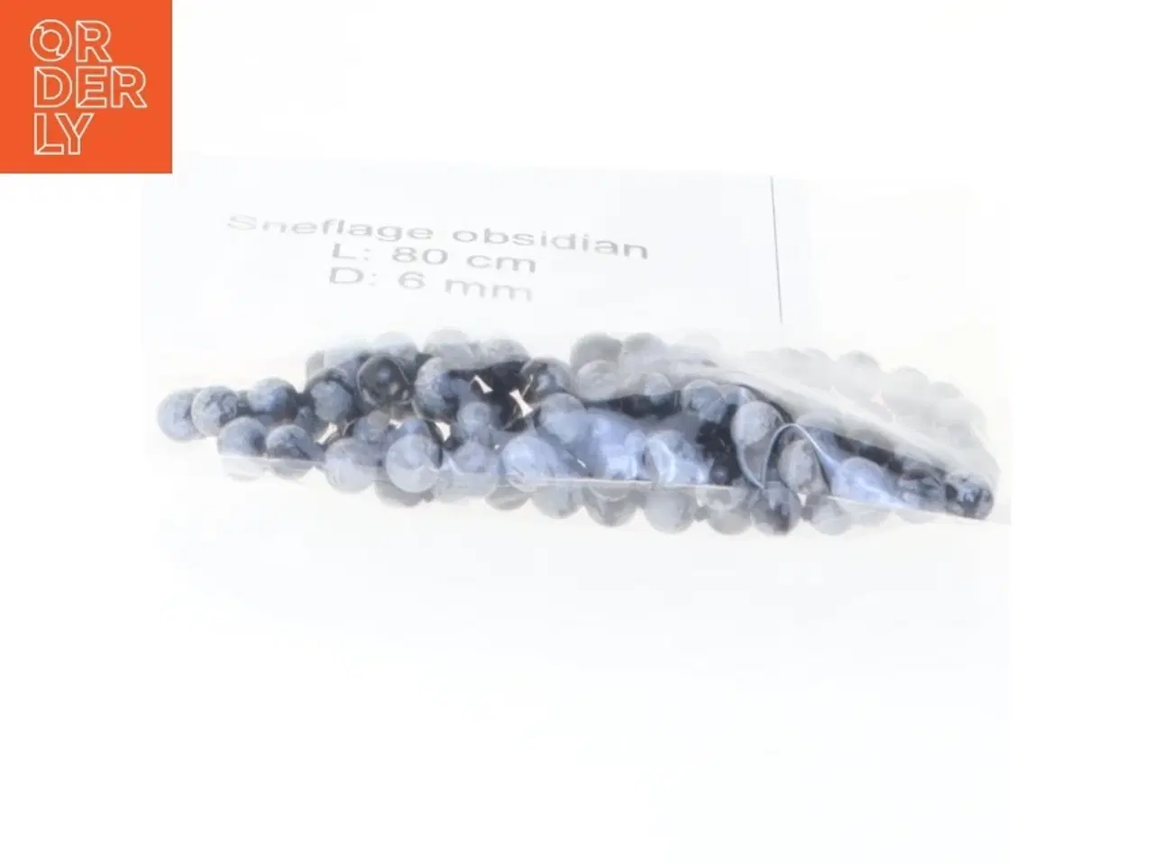 Billede 3 - Snefnug obsidian halskæde (str. 80 cm)