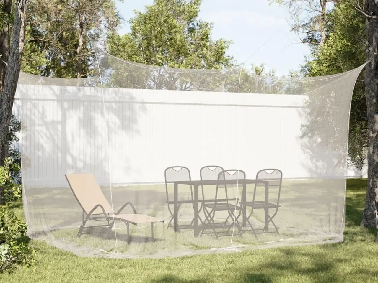 Billede 1 - Myggenet til indendørs og udendørs 300x300x250 cm trådnet hvid