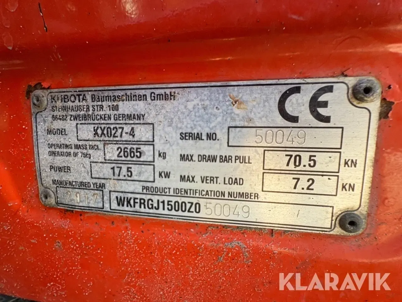 Billede 5 - Gravemaskine Kubota KX027-4