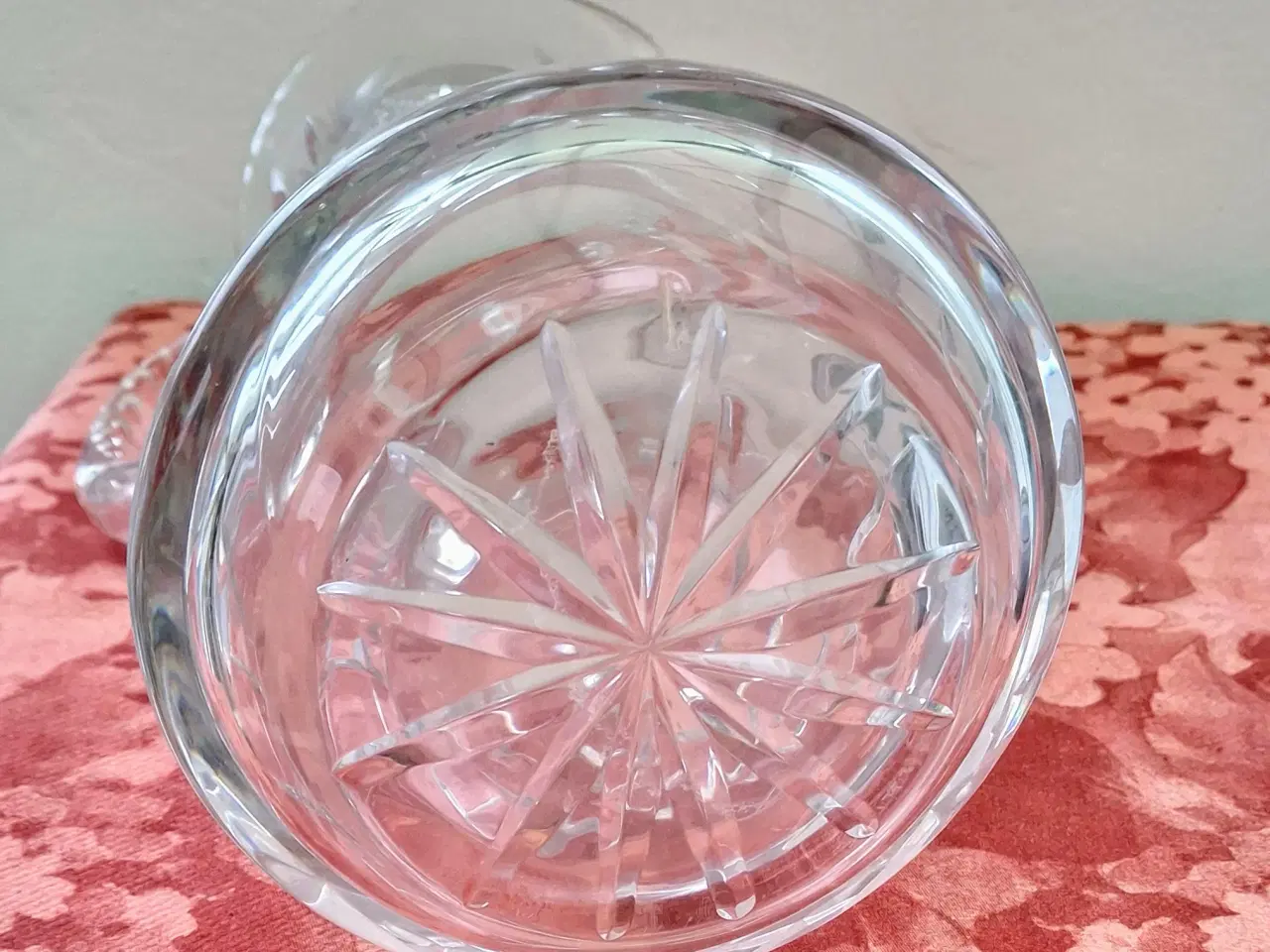 Billede 1 - Vand- eller juicekande i slebet krystalglas