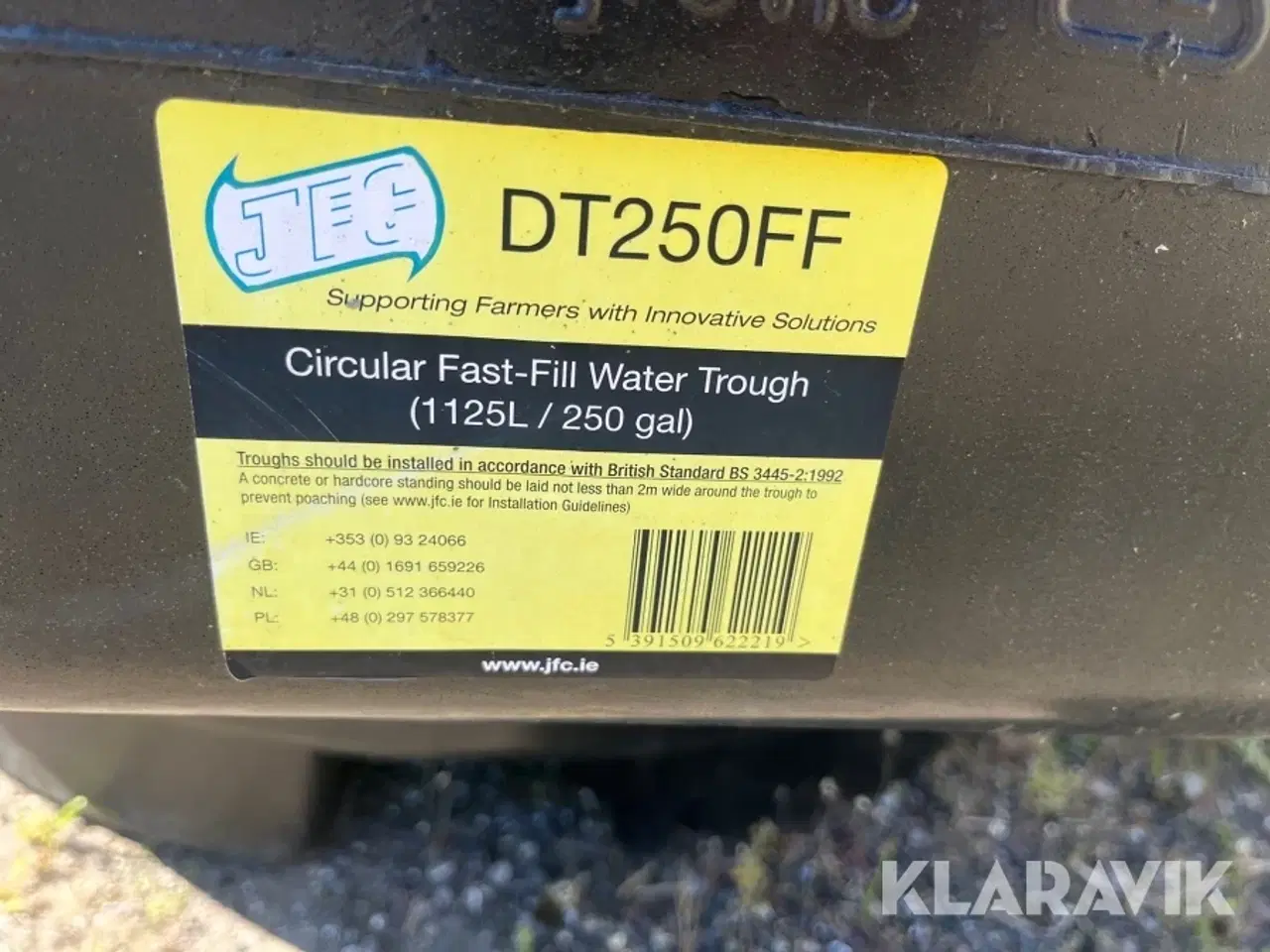 Billede 7 - Vandkar JFG DT250FF med vandtilslutning og flyder