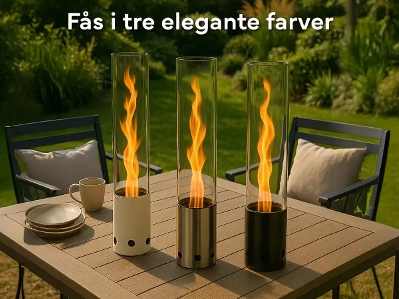 Billede 1 - Bord varmer. 3 forskellige farver. Hvid sort Alu.