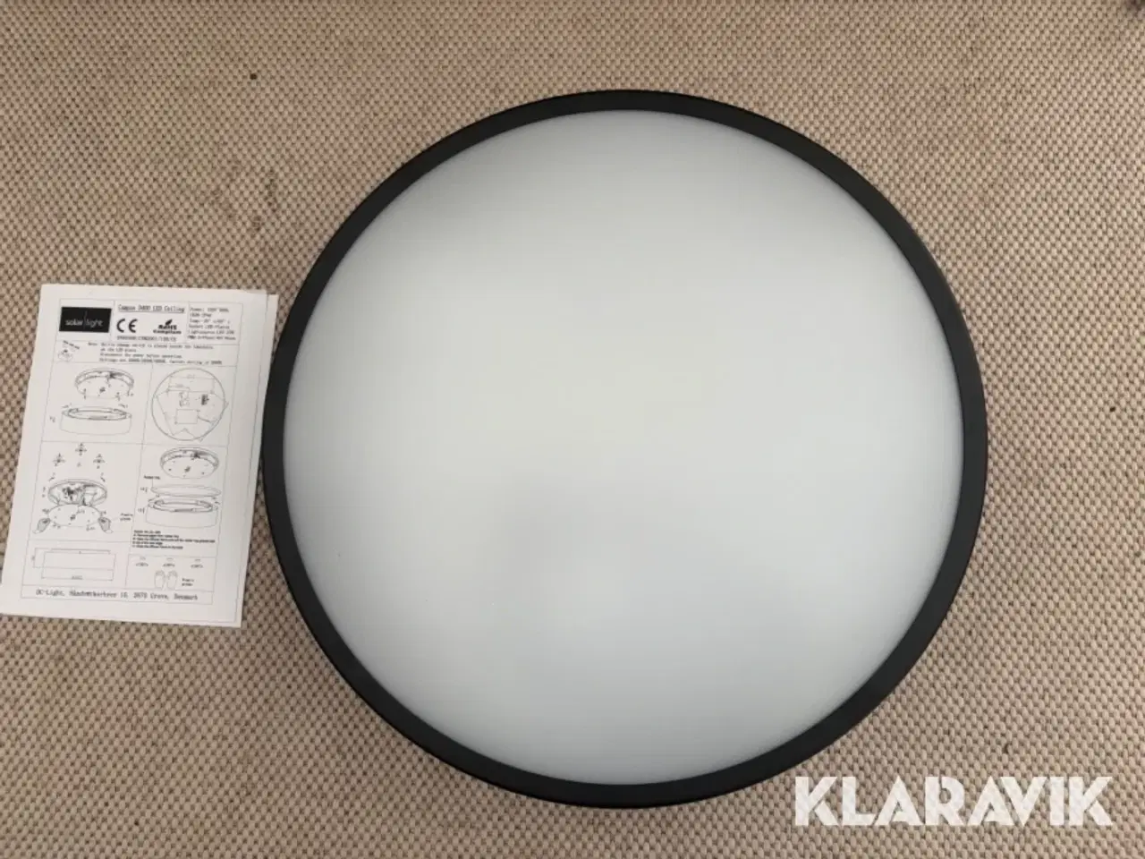 Billede 1 - Led lamper Solar Campus D400 Loft 27W Sensor/Driver Tri-cct Black 10 styk