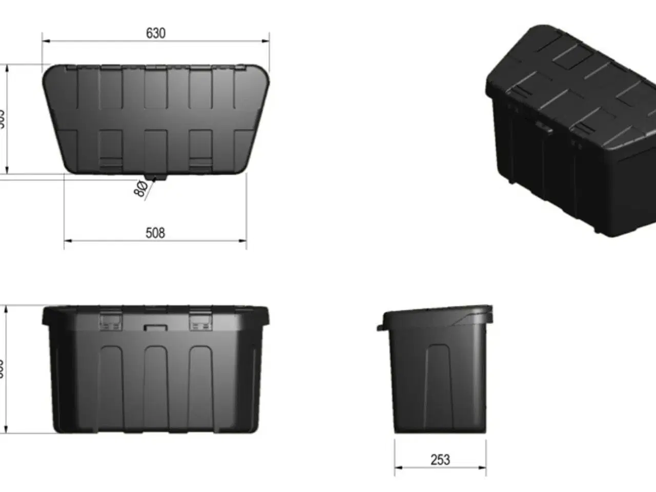 Billede 4 - Værktøjskasse LxBxH=630/508x321x355mm