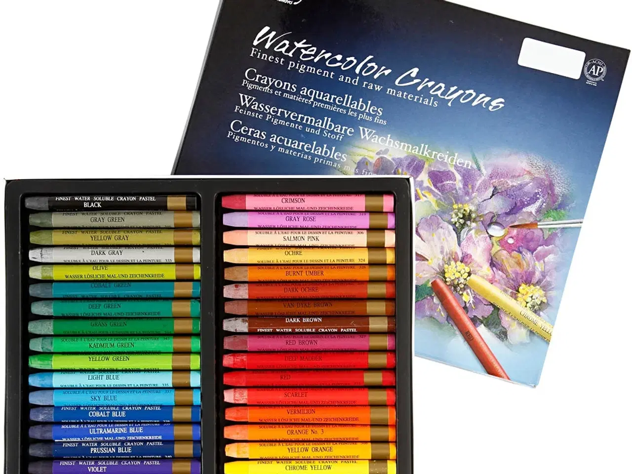 Billede 1 - Gallery Akvarelkridt, 36 stk. i Assorterede Farver