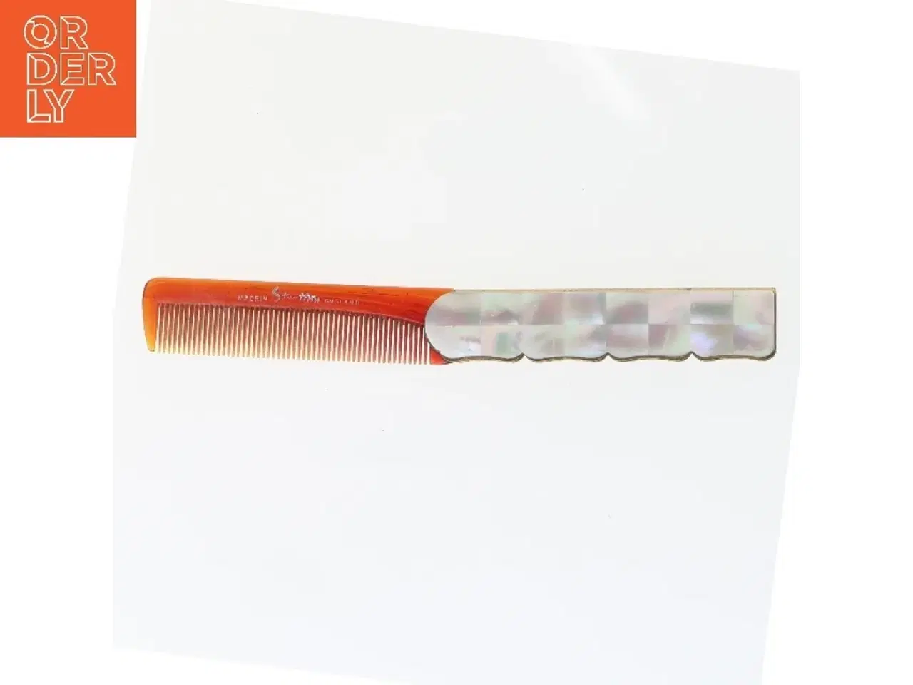 Billede 1 - Sammenfoldelig kam med perlemor (str. 19 cm)