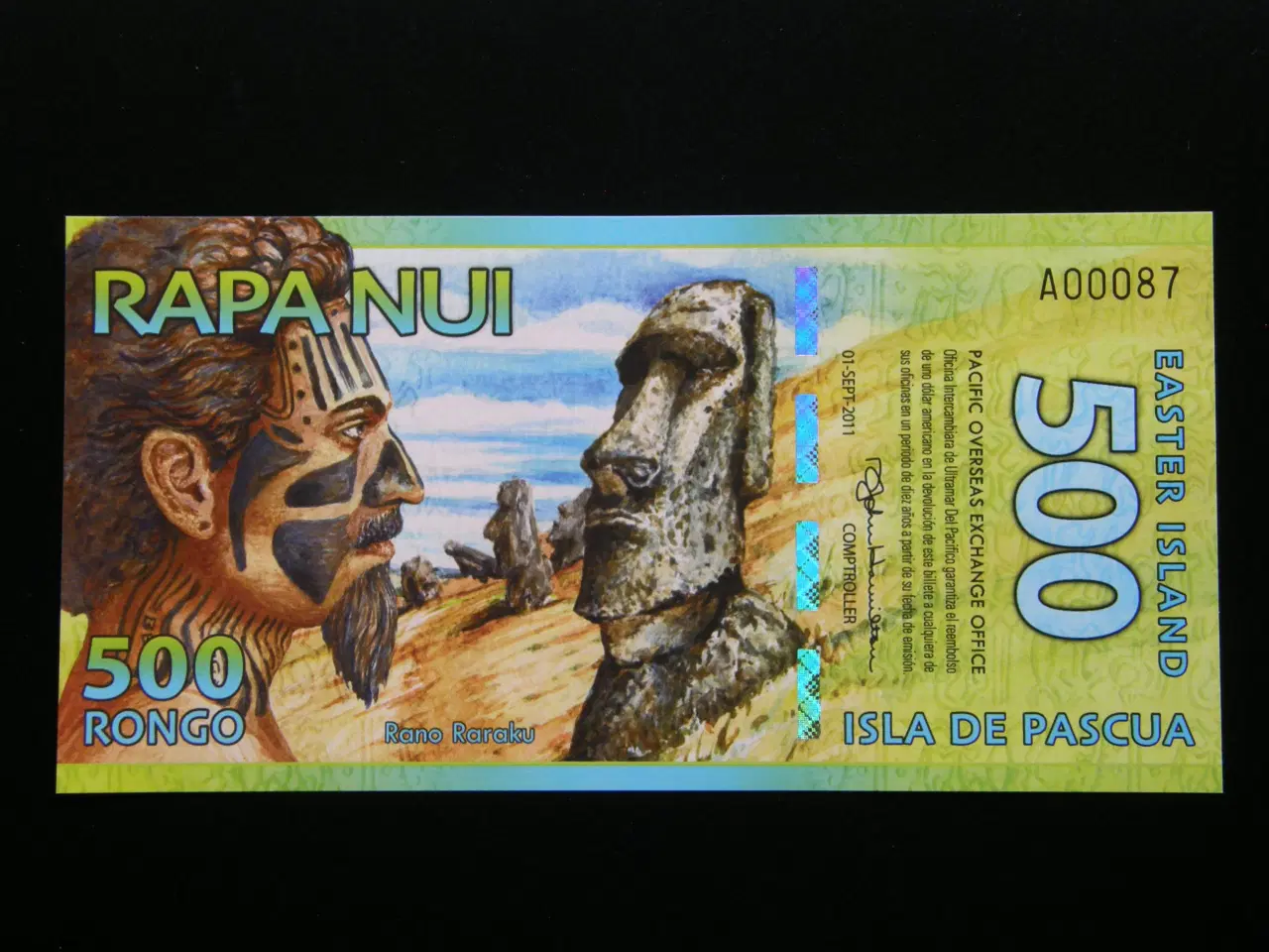 Billede 1 - Easter Island  500 Rongo  2011  Unc.