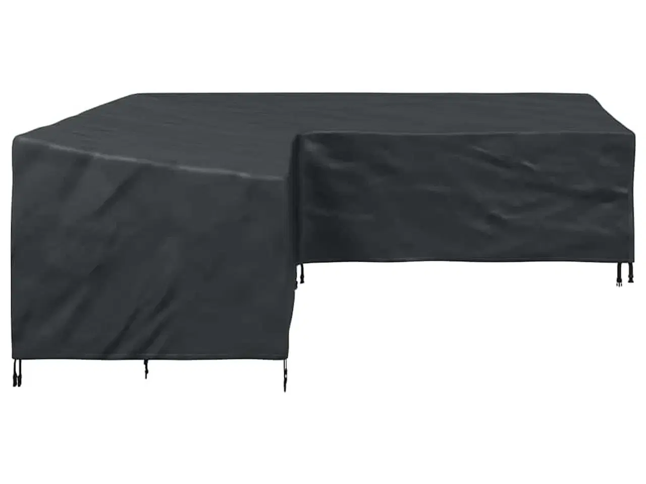 Billede 5 - Overtræk til havemøbler Sort 255 x 255 x 80 cm 210D Oxford Stof