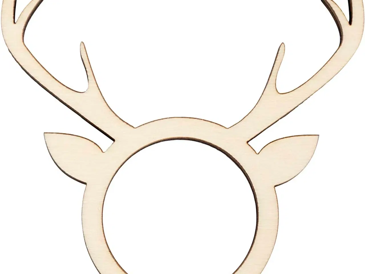 Billede 1 - Elegant Servietring med Udskåret Gevir - 4 stk.