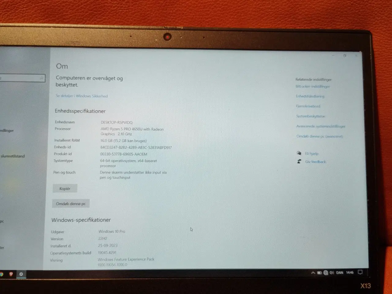 Billede 2 - Lenovo ThinkPad X13 Gen 1 | 13,3″ FHD | Amd Ryzen 