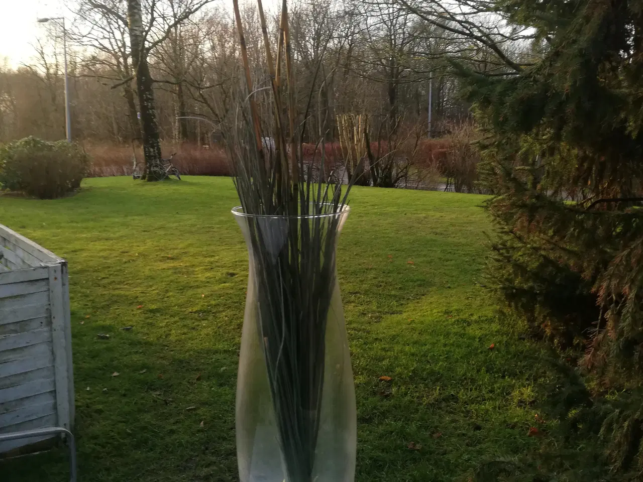 Billede 1 - Høj gulv glas vase 