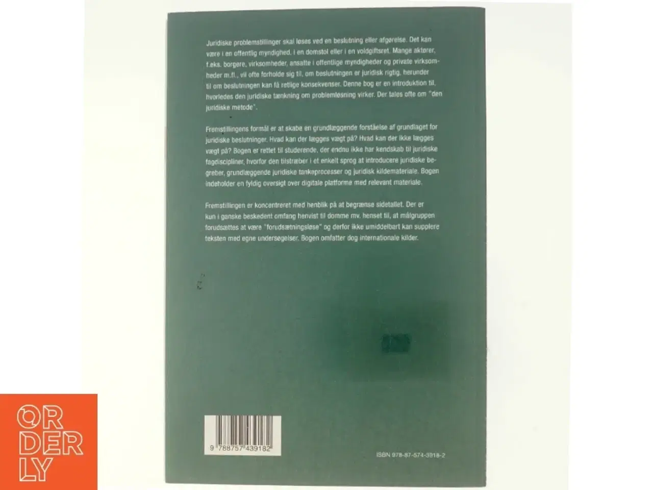 Billede 3 - Den juridiske løsning : introduktion til juridisk metode af Carsten Munk-Hansen (Bog)