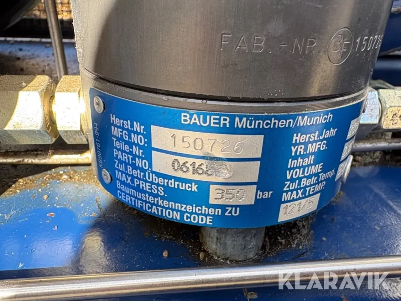 Billede 7 - Højtryks kompressor Bauer KA14,7 5 E