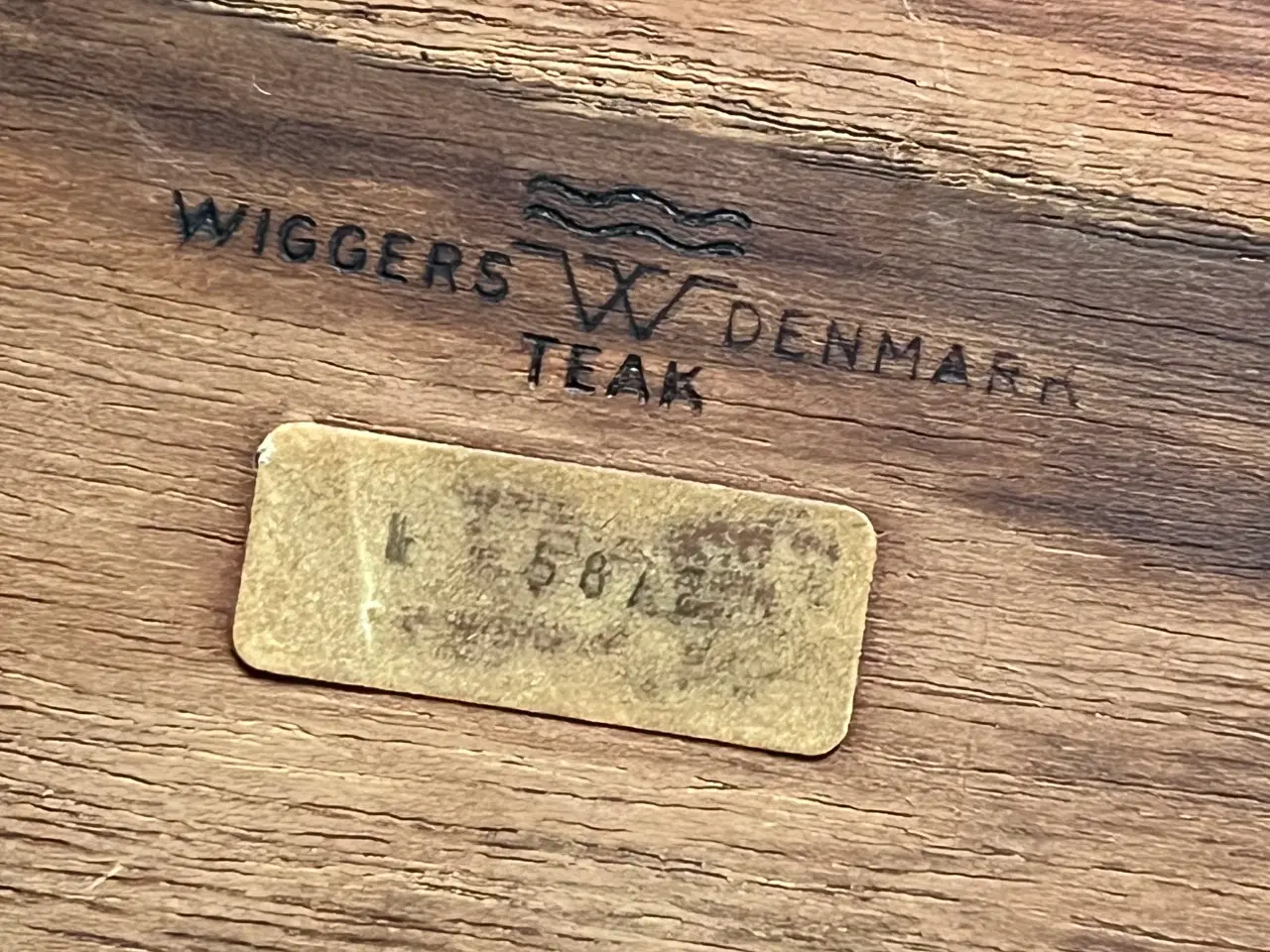 Billede 4 - Elegant Vintage Wiggers Cabaretfad i Teak med Glas