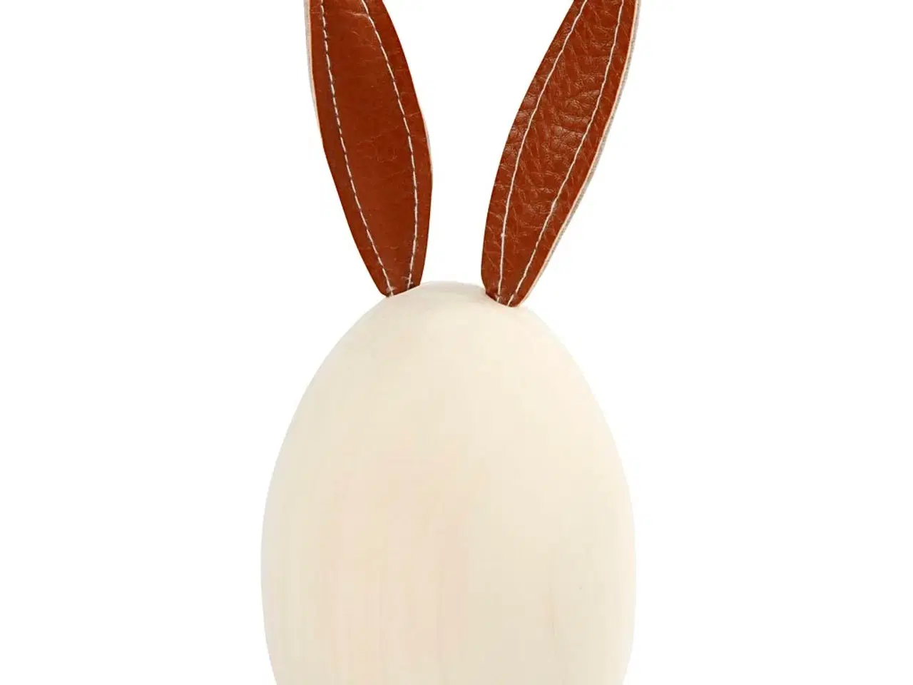 Billede 1 - Hånddrejet Hare i Lyst Træ - 19 cm Dekoration