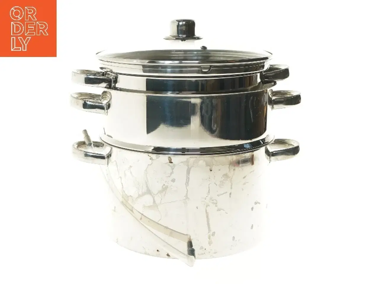 Billede 1 - Saftkoger med låg og slange fra SJÖBO (str. Ø 27,5 og 27,5 og 26 cm)