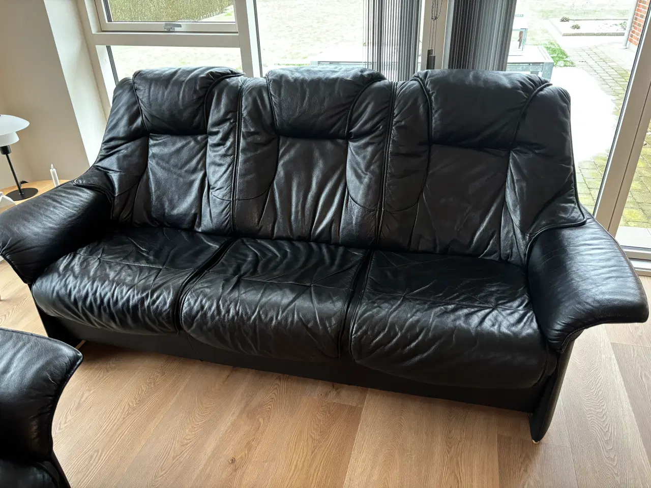 Billede 1 - Lædersofaer sorte