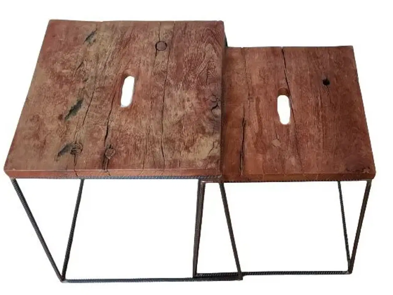 Billede 2 - Planke Sofabord med jernben