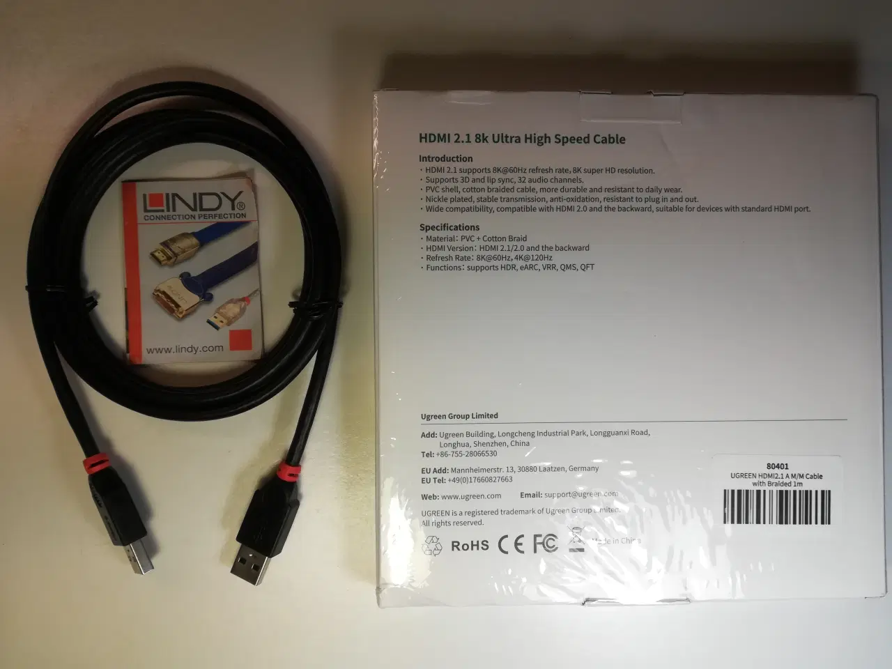 Billede 2 - USB 3.0 kabel A til A og HDMI 2.1 8K UHS kabel