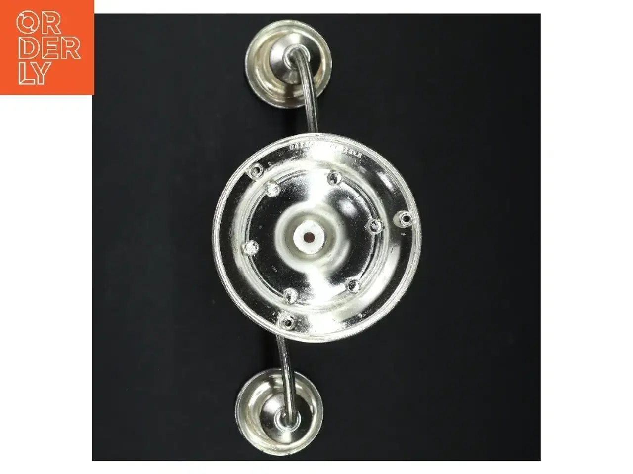 Billede 2 - Sølvfarvede lysestager (str. B. 30. cm)