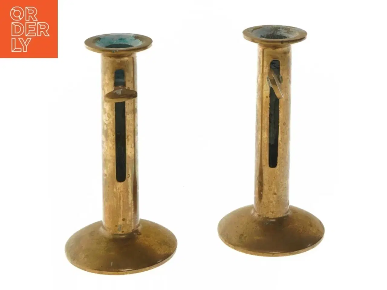 Billede 1 - Messing lysestager (str. 17,5 cm)