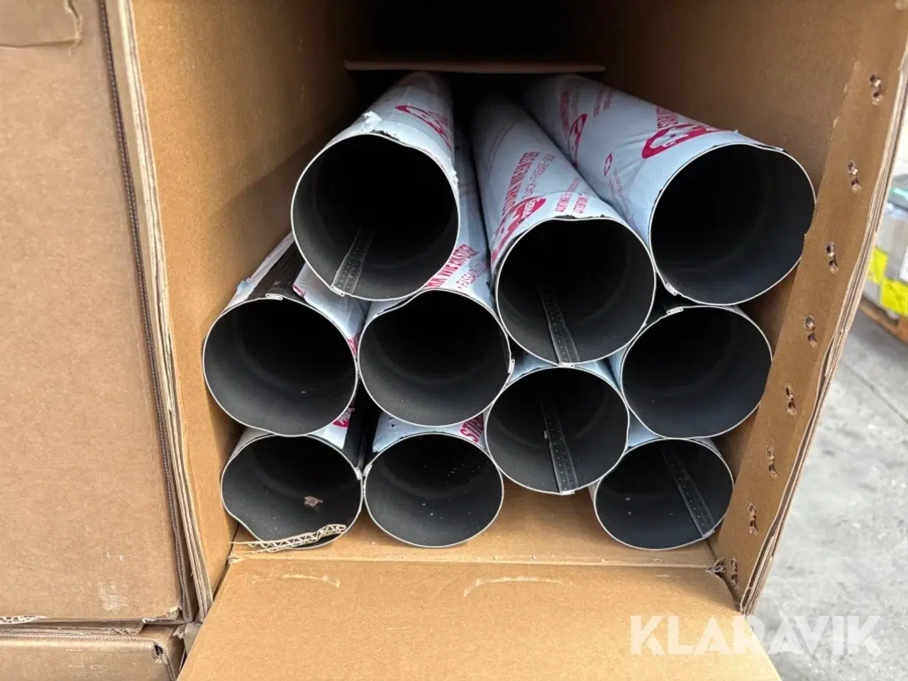 Billede 9 - Nedløbsrør Prefa sort alu, 80mm 3m 55 stk