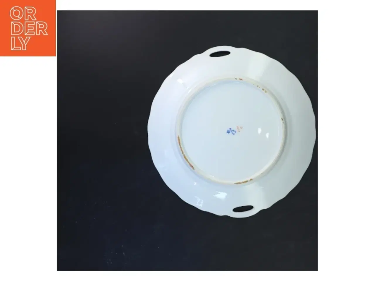 Billede 3 - Rund porcelænsfad med blomstermønster (str. Ø 27 cm)