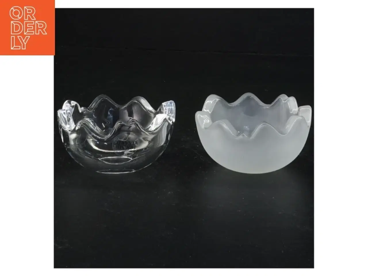 Billede 2 - Glas bonbonniere fra Holmegaard (str. Ø 8 cm)