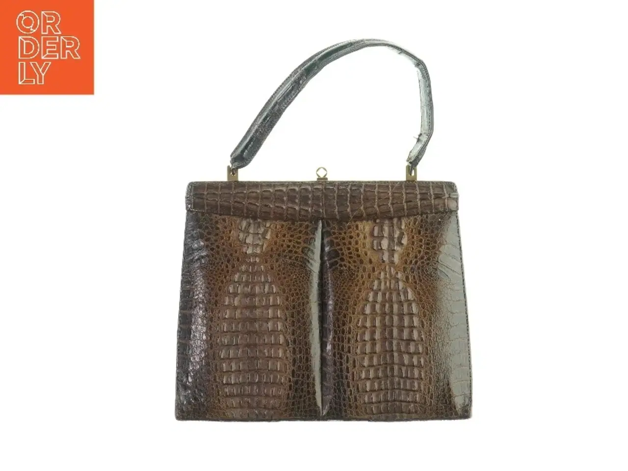 Billede 2 - Håndtaske med slangeskind fra Mutans (str. LB 20x25 cm)