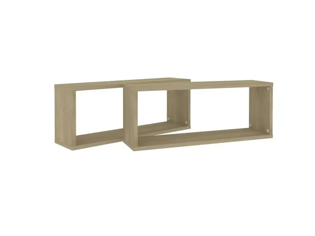 Billede 8 - Væghylder 2stk. 60x15x23cm kubeformet konstrueret træ sonoma-eg