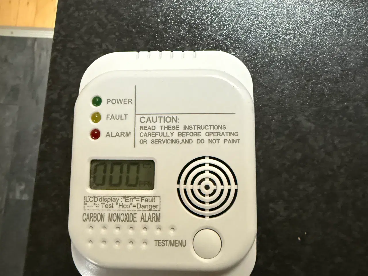 Billede 1 - Kuliltealarm m/display til batteri (3xAA) sælges