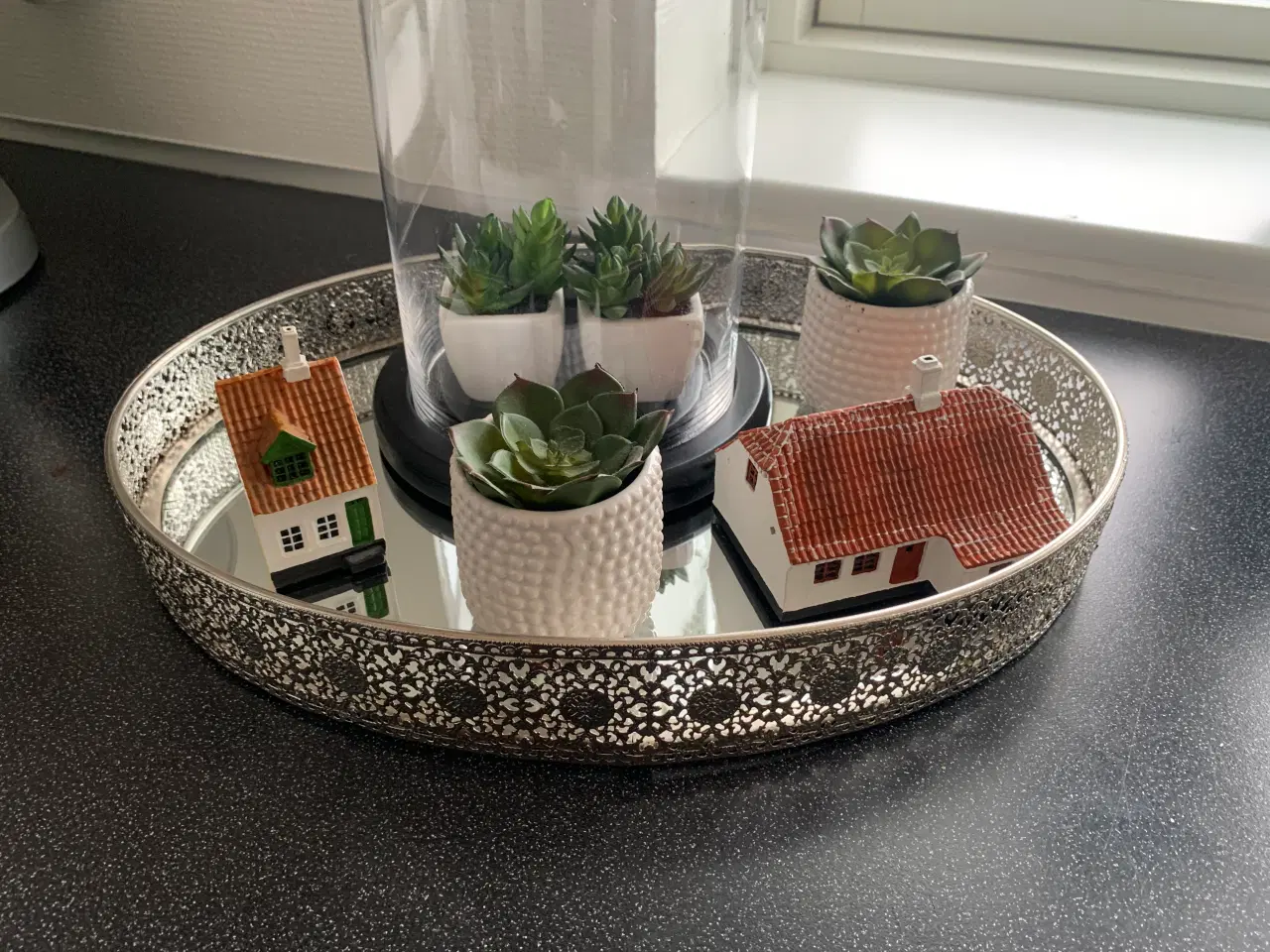 Billede 2 - Spejlbakke sølv 42x32x5 cm