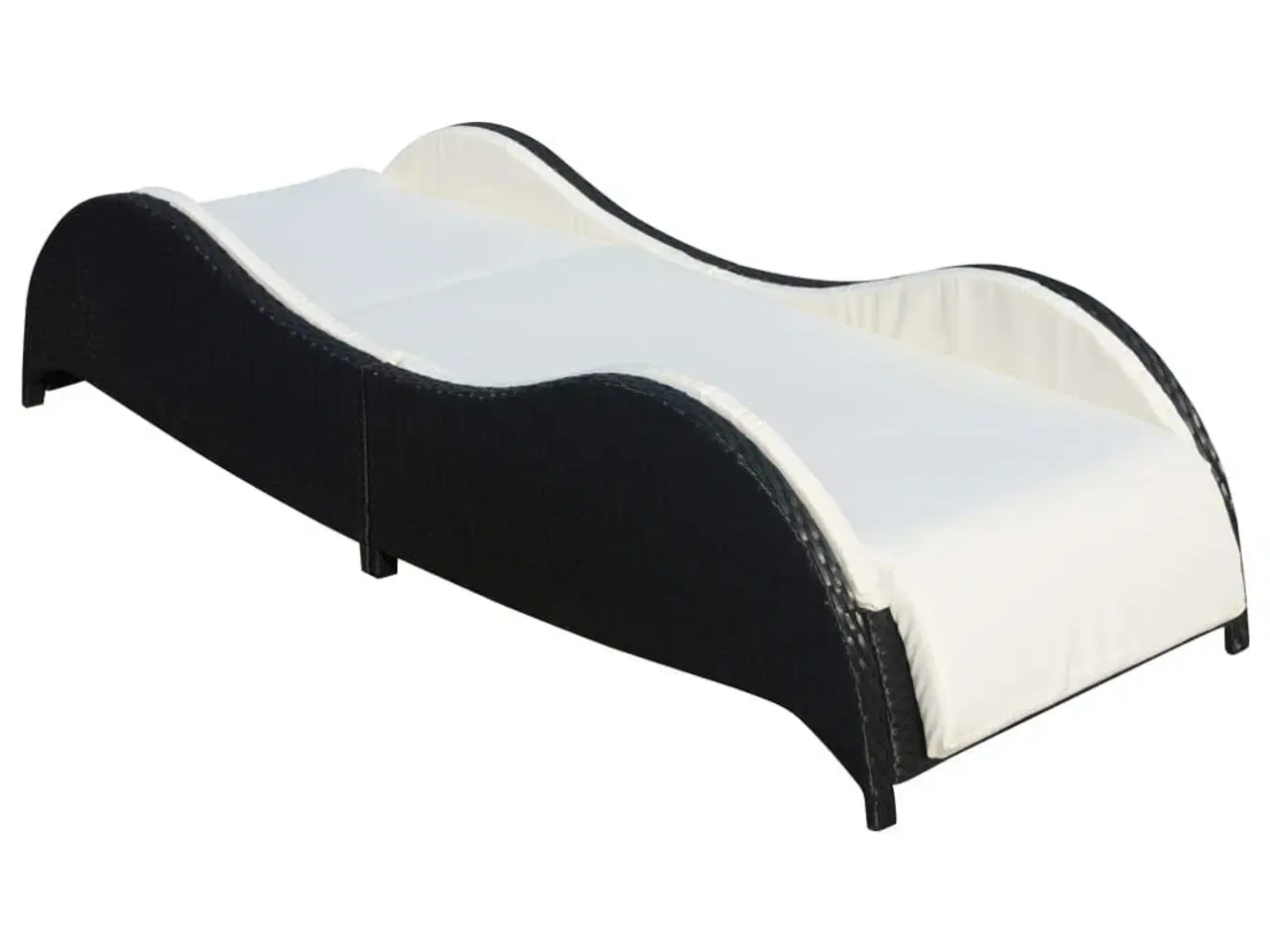 Billede 2 - Liggestol med hynde polyrattan sort