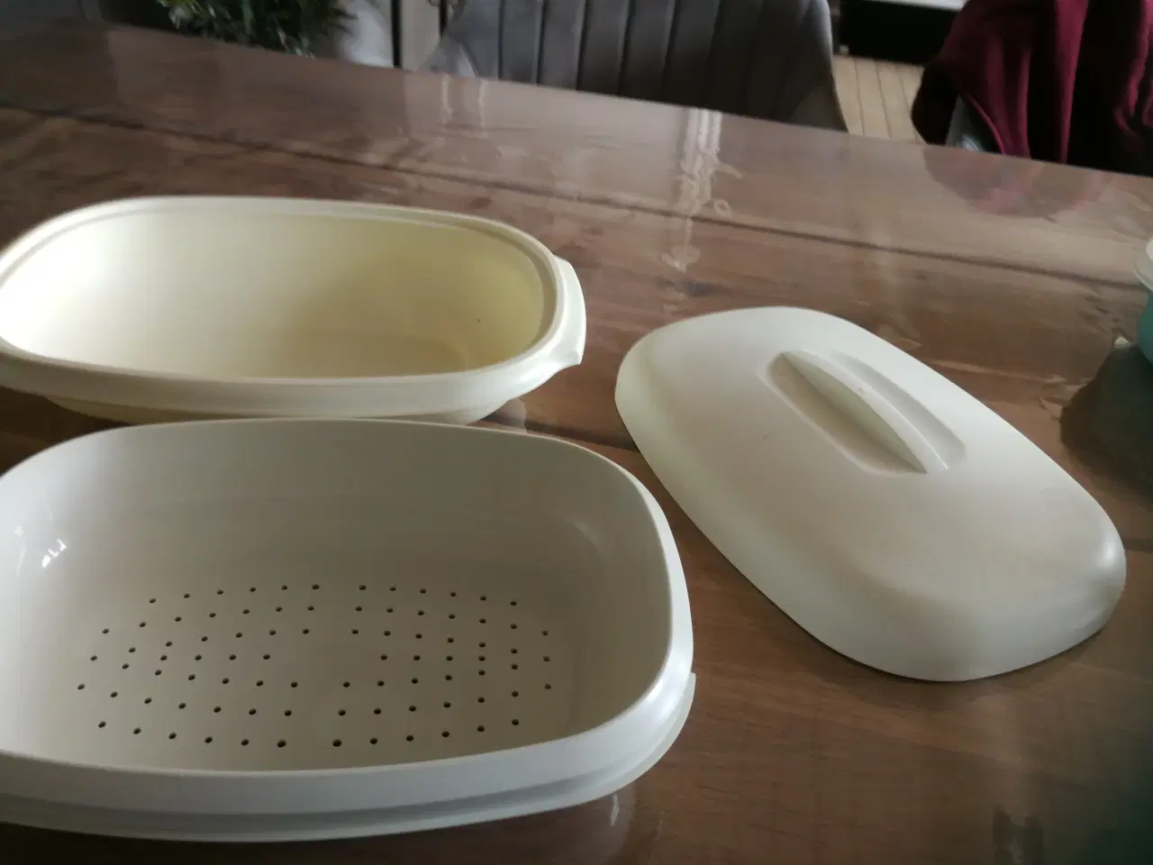 Billede 1 - Tupperware microfad med dampindsats 