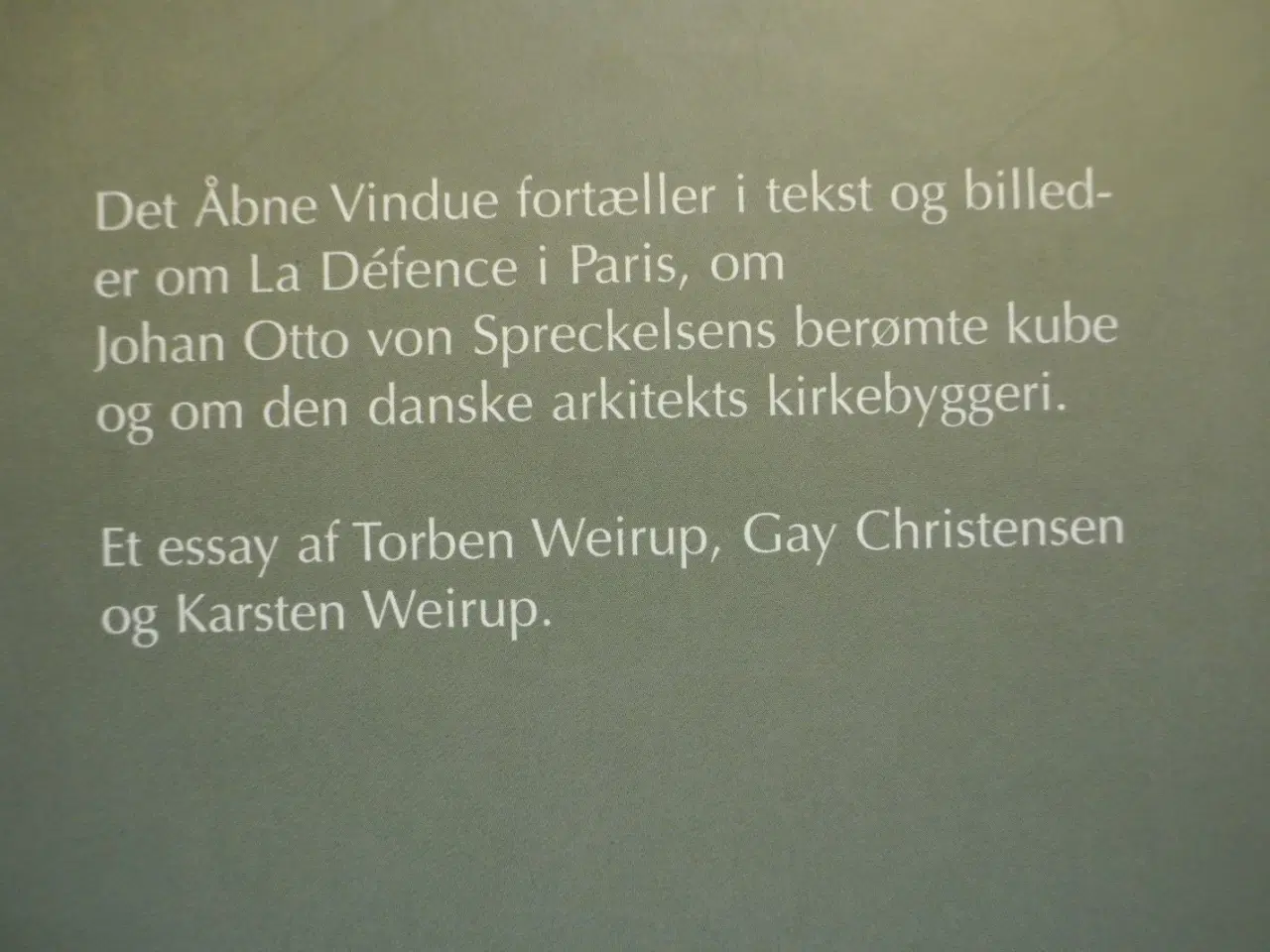 Billede 2 - det åbne vindue - et essay om arkitekten johan ott