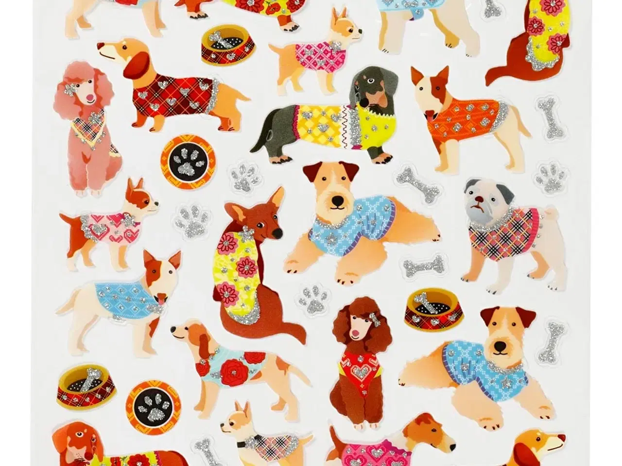 Billede 1 - Selvklæbende hundestickers - 15x16,5 cm ark